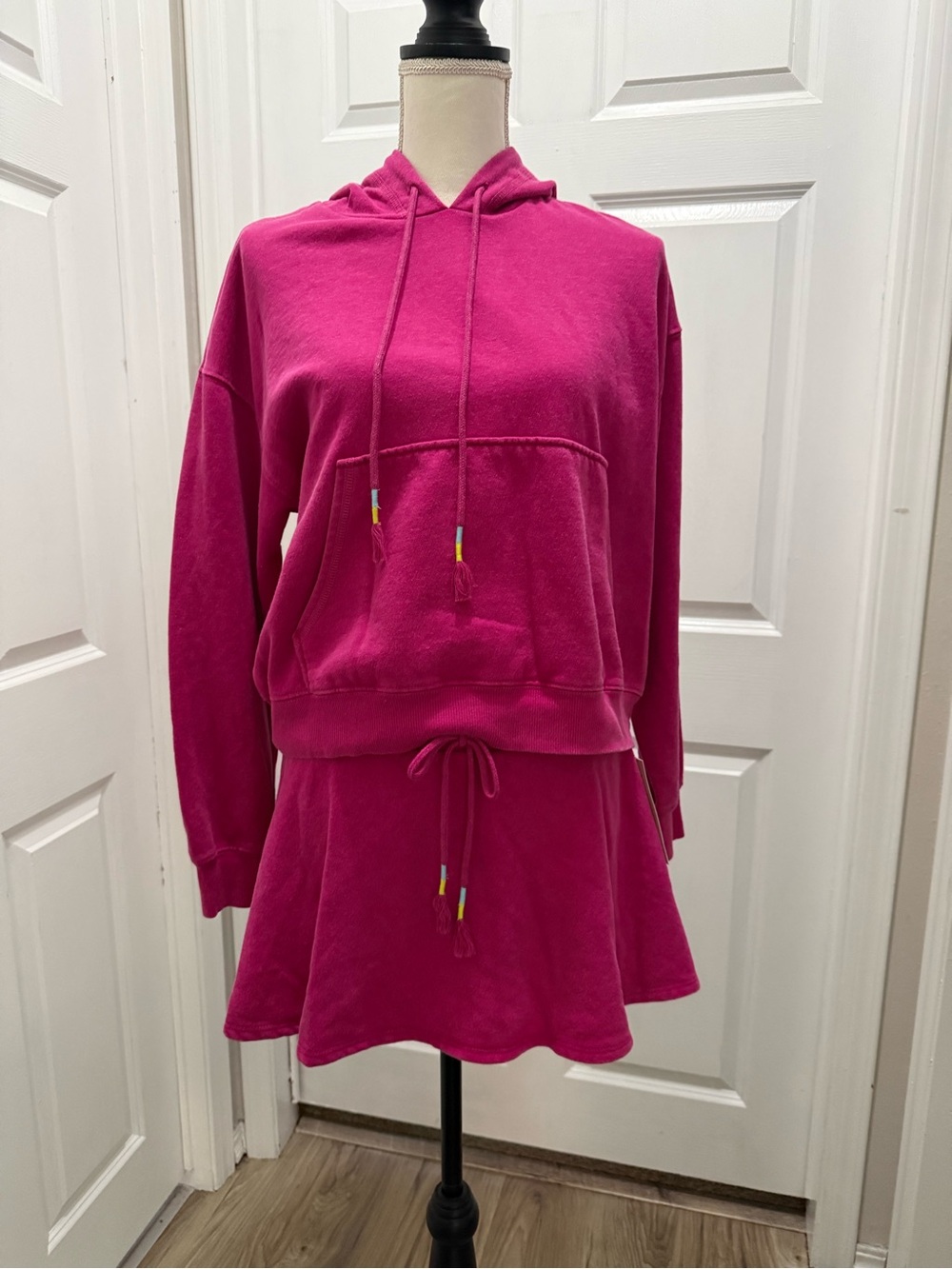 No Boundaries Washed Fleece Pullover Hoodie Set with Matching Skater Skort NWT S